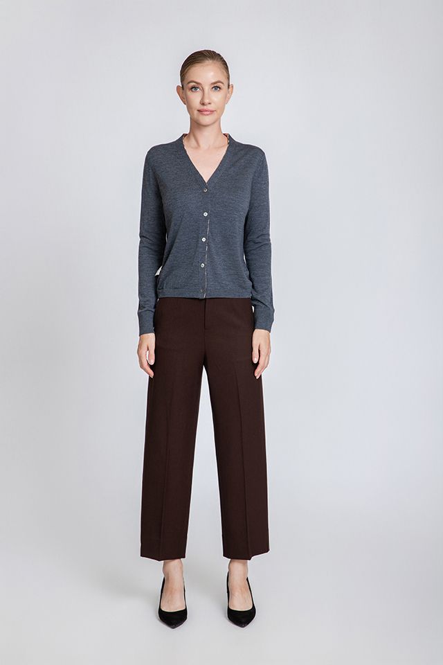 Classic V-neck Wool Cardigan