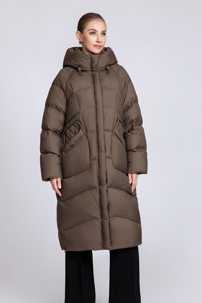 Women's Premium Long Thickened Hooded 90% Duck Down Jacket