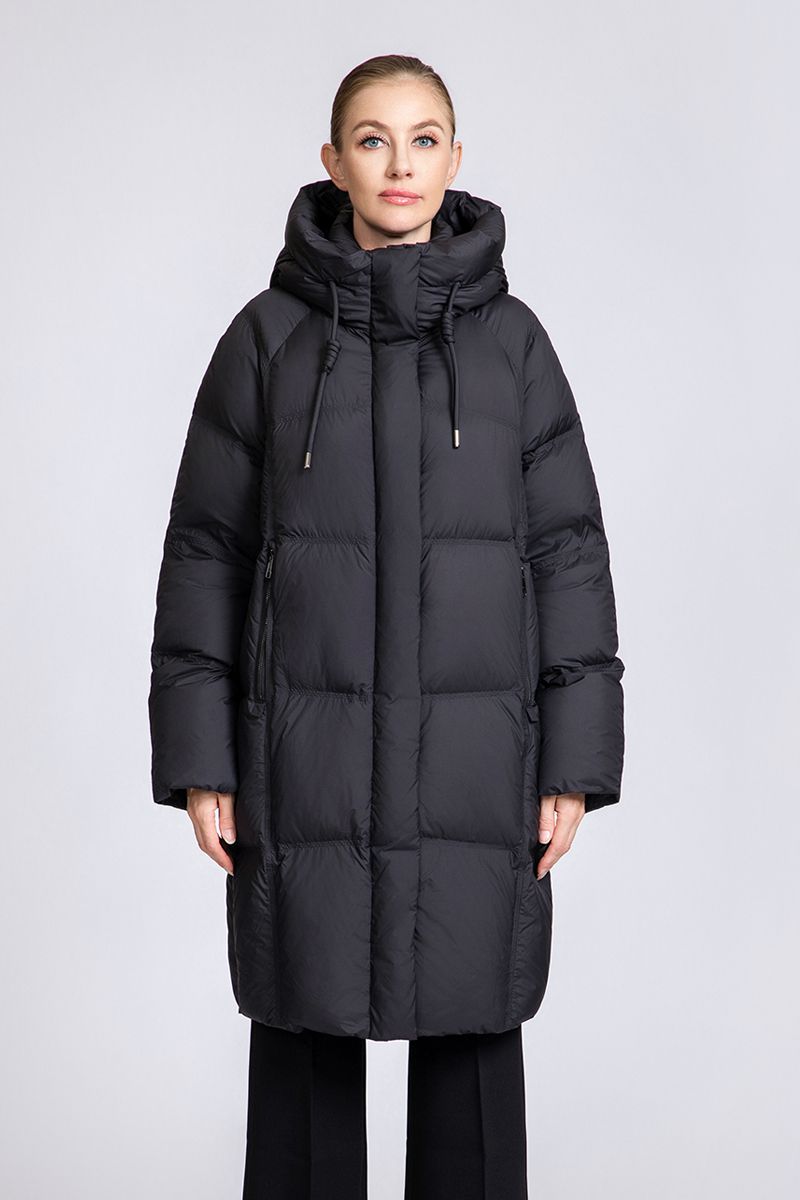 Women's Long Hooded 90% Duck Down Puffer Coat