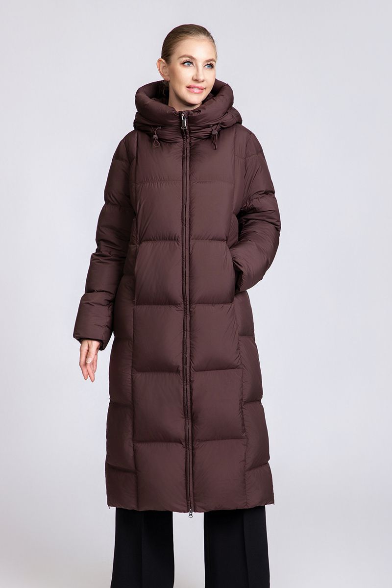 Knee-length extra-thick winter down coat