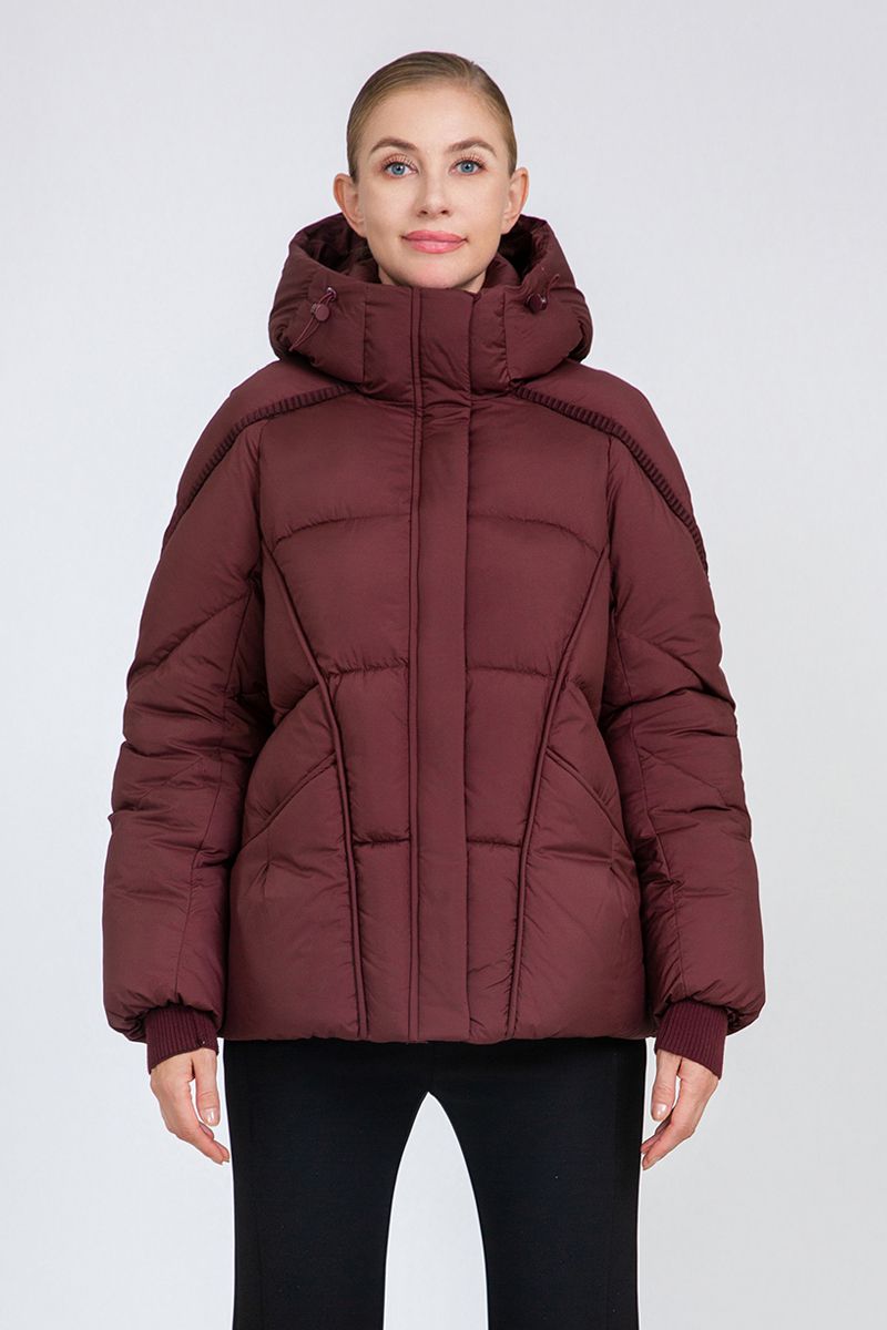 Women's Curved-Quilted Short Padded Jacket