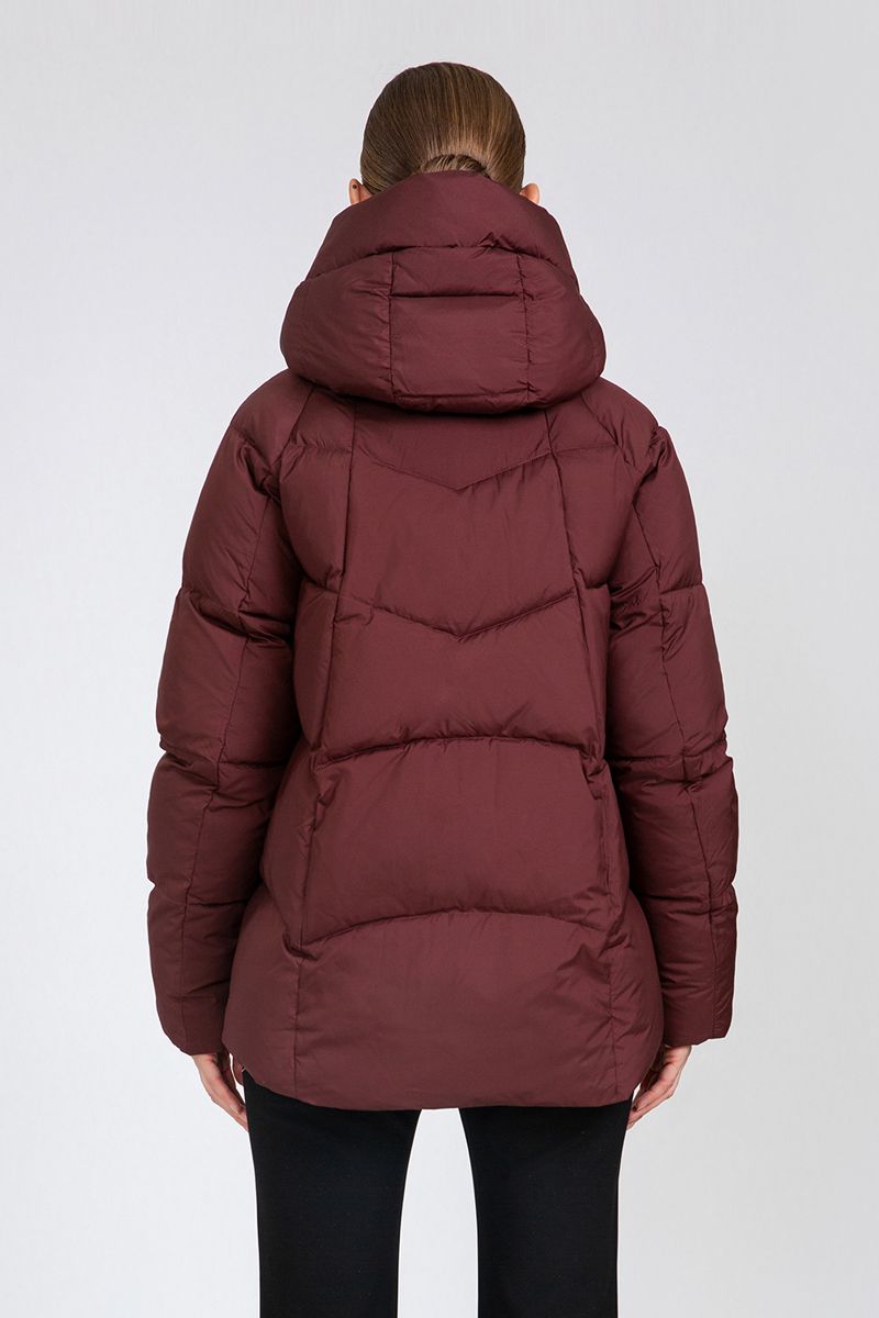 Women's Cropped Raglan-Sleeve Puffer Jacket with Adjustable Hood