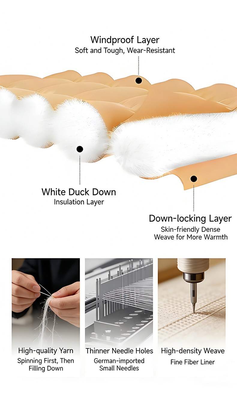 Short down jacketwith fox fur collar