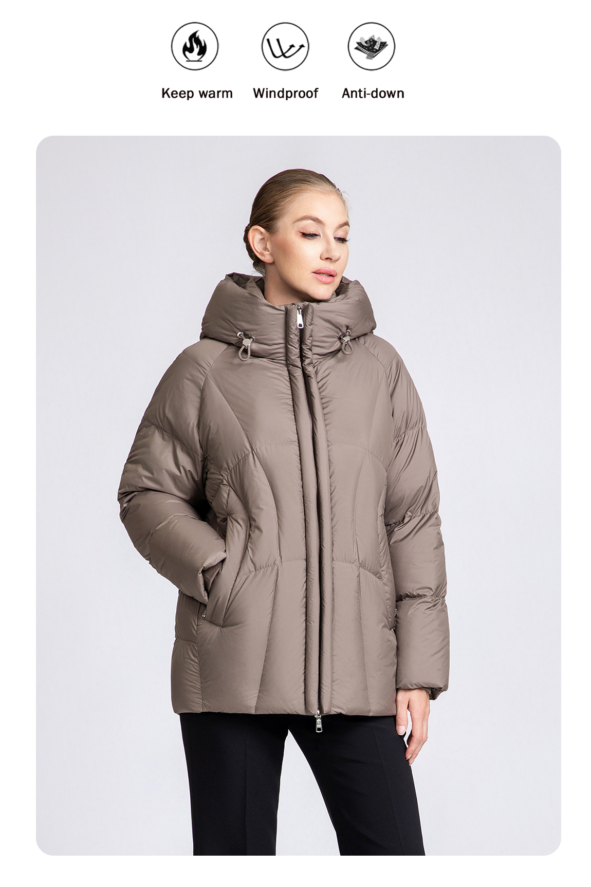 Women's casual short down coat for winte Women's casual short down coat for winte