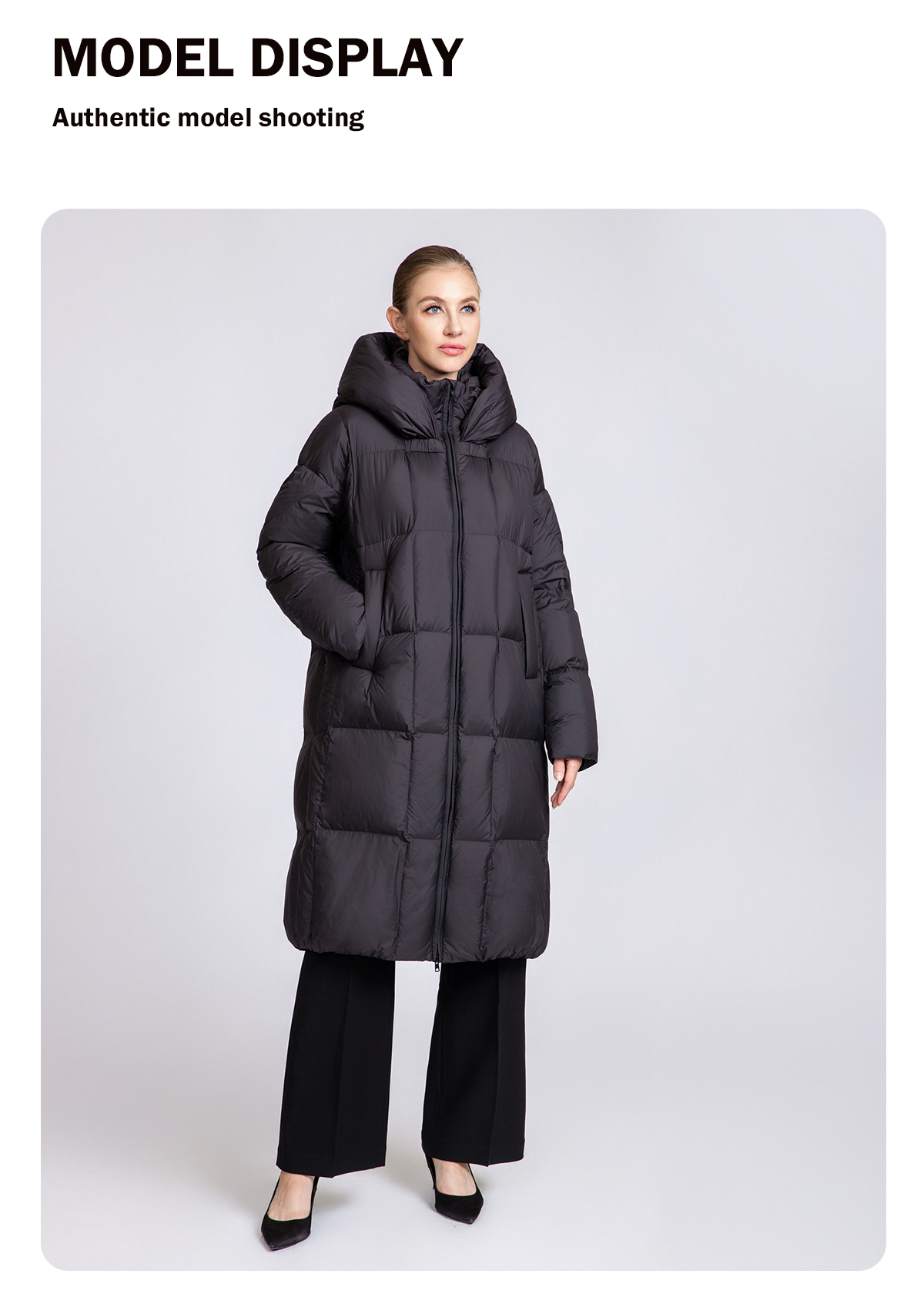 Women's Winter Knee-LengthLong Down Coat Women's Winter Knee-LengthLong Down Coat