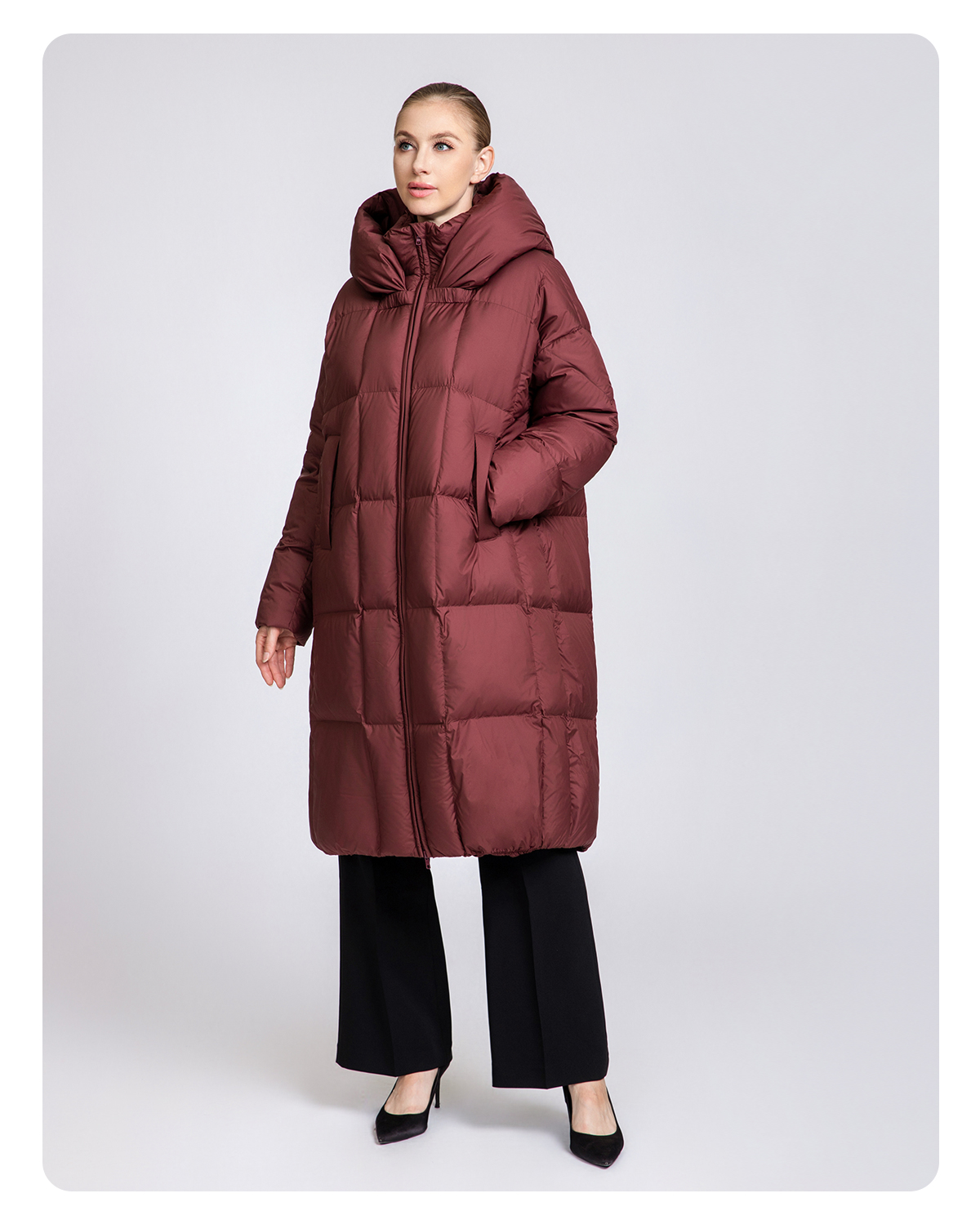 Women's Winter Knee-LengthLong Down Coat Women's Winter Knee-LengthLong Down Coat
