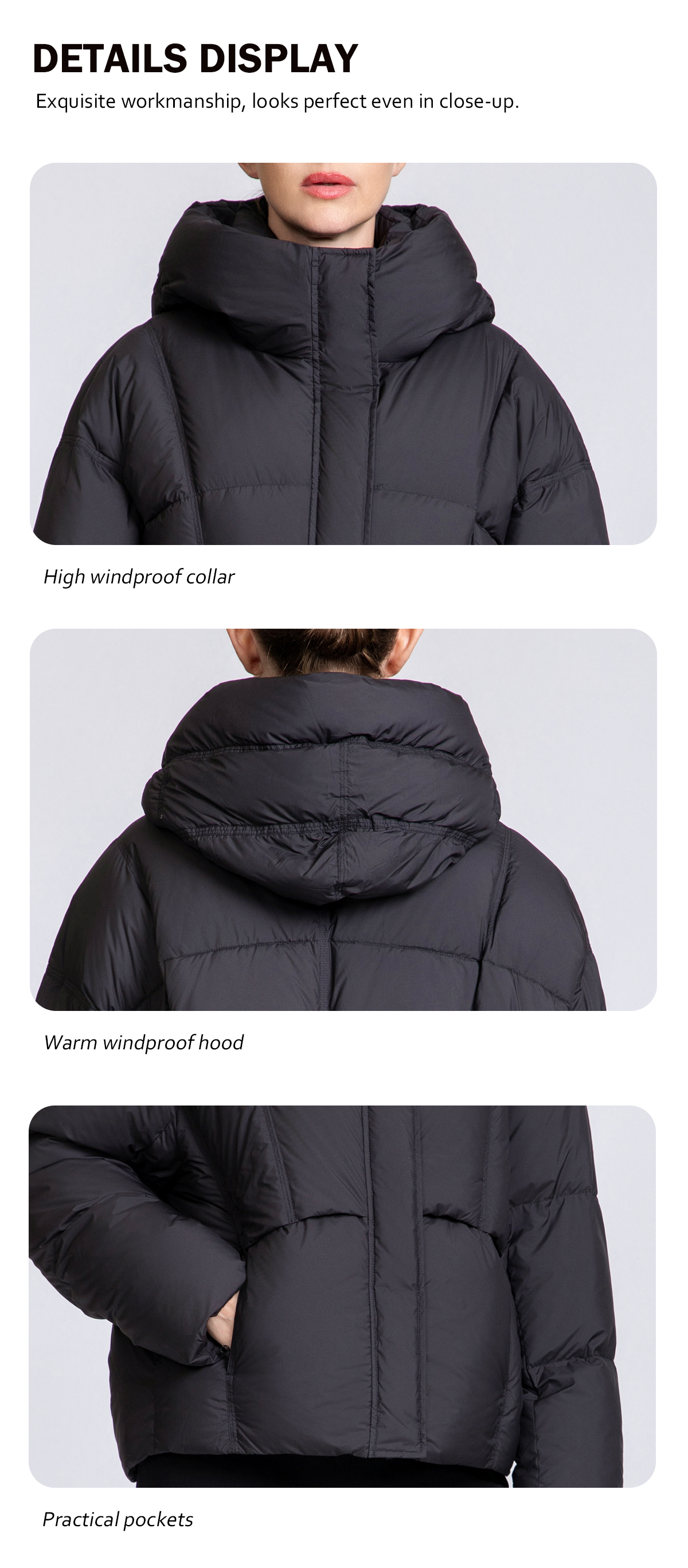 Women's winter fashion short thickened duck down coat Women's winter fashion short thickened duck down coat