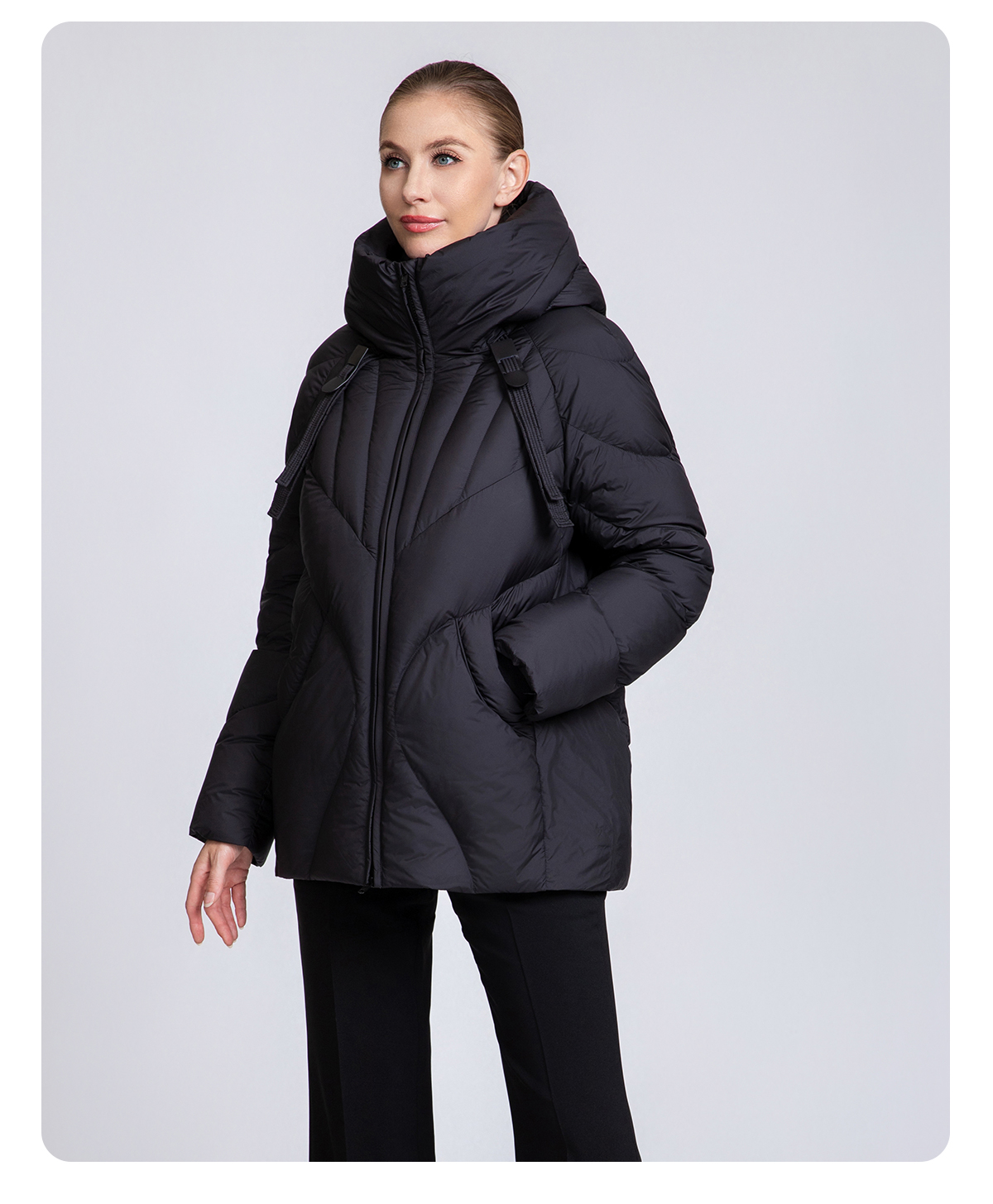 Women's Short Raglan Sleeve Down Jacket 90% Duck Down Women's Short Raglan Sleeve Down Jacket 90% Duck Down