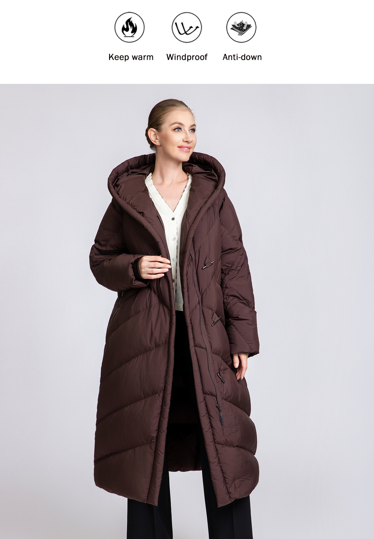 Women's Short Raglan Sleeve Down Jacket 90% Duck Down Women's Short Raglan Sleeve Down Jacket 90% Duck Down