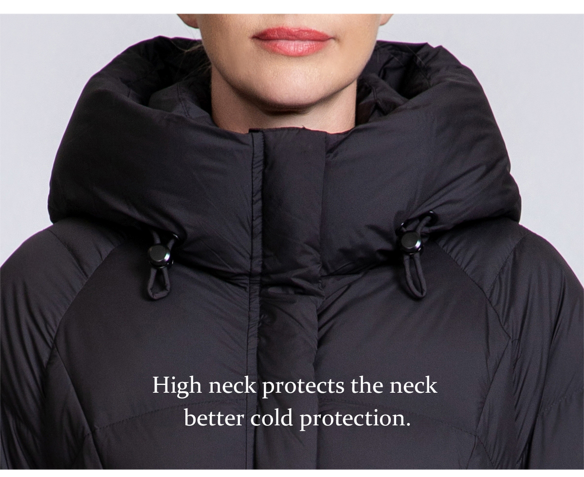 Women's Premium Long Thickened Hooded 90% Duck Down Jacket