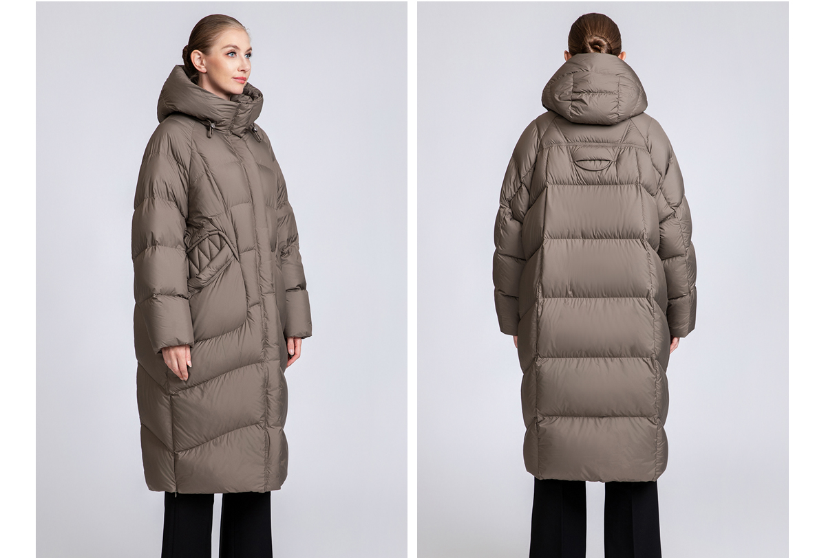 Women's Premium Long Thickened Hooded 90% Duck Down Jacket