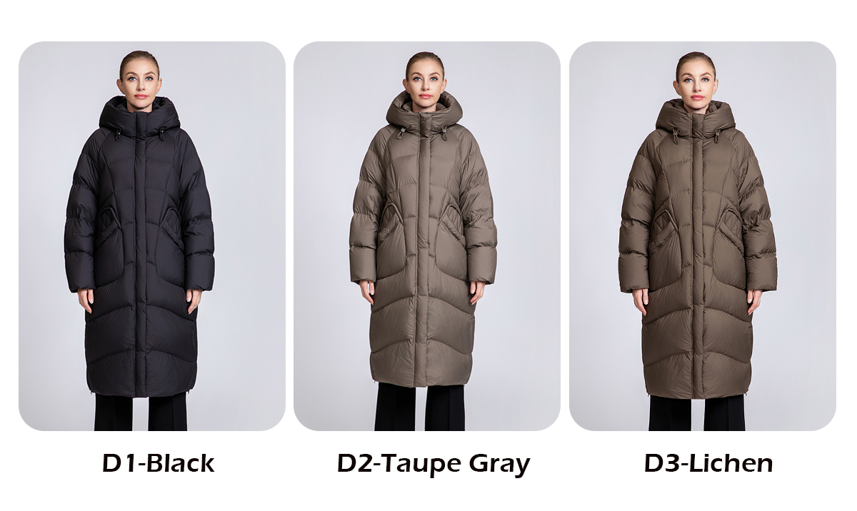 Women's Premium Long Thickened Hooded 90% Duck Down Jacket