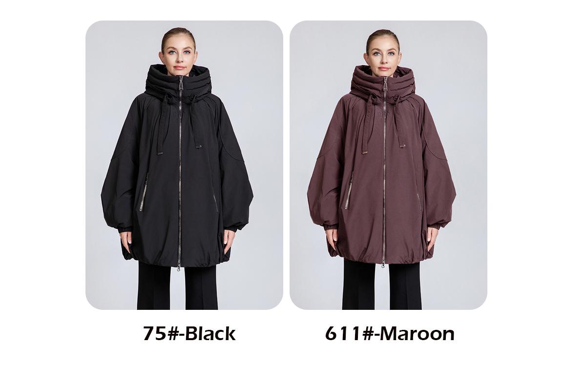 Women's Oversized Hooded 90% Duck Down Jacket – Modern Loose Fit