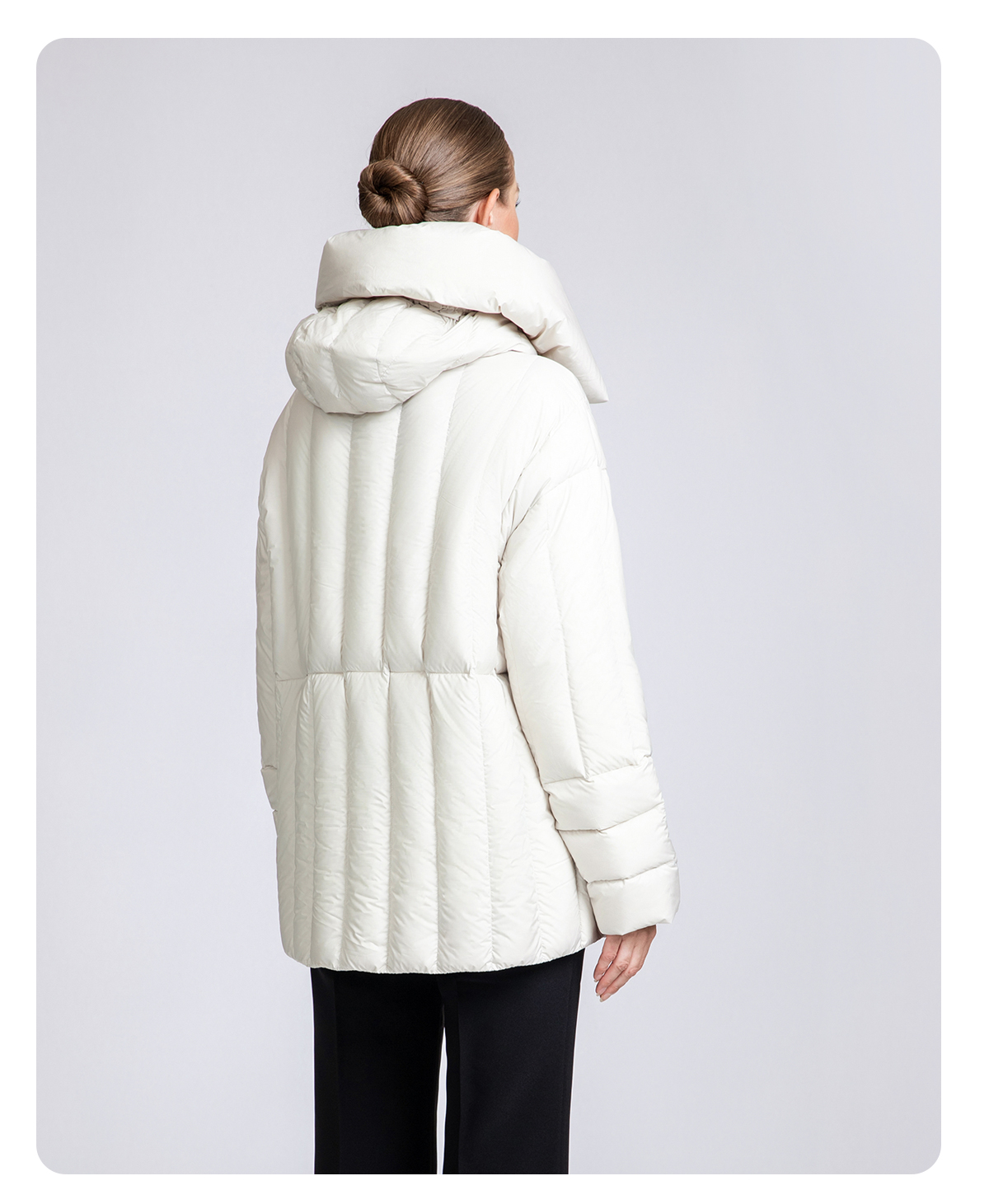 Women's Belted Short Hooded 90% Duck Down Jacket