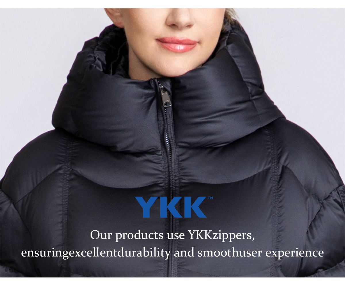 Women's Mid-Length Box Quilted 90% Duck Down Hooded Jacket