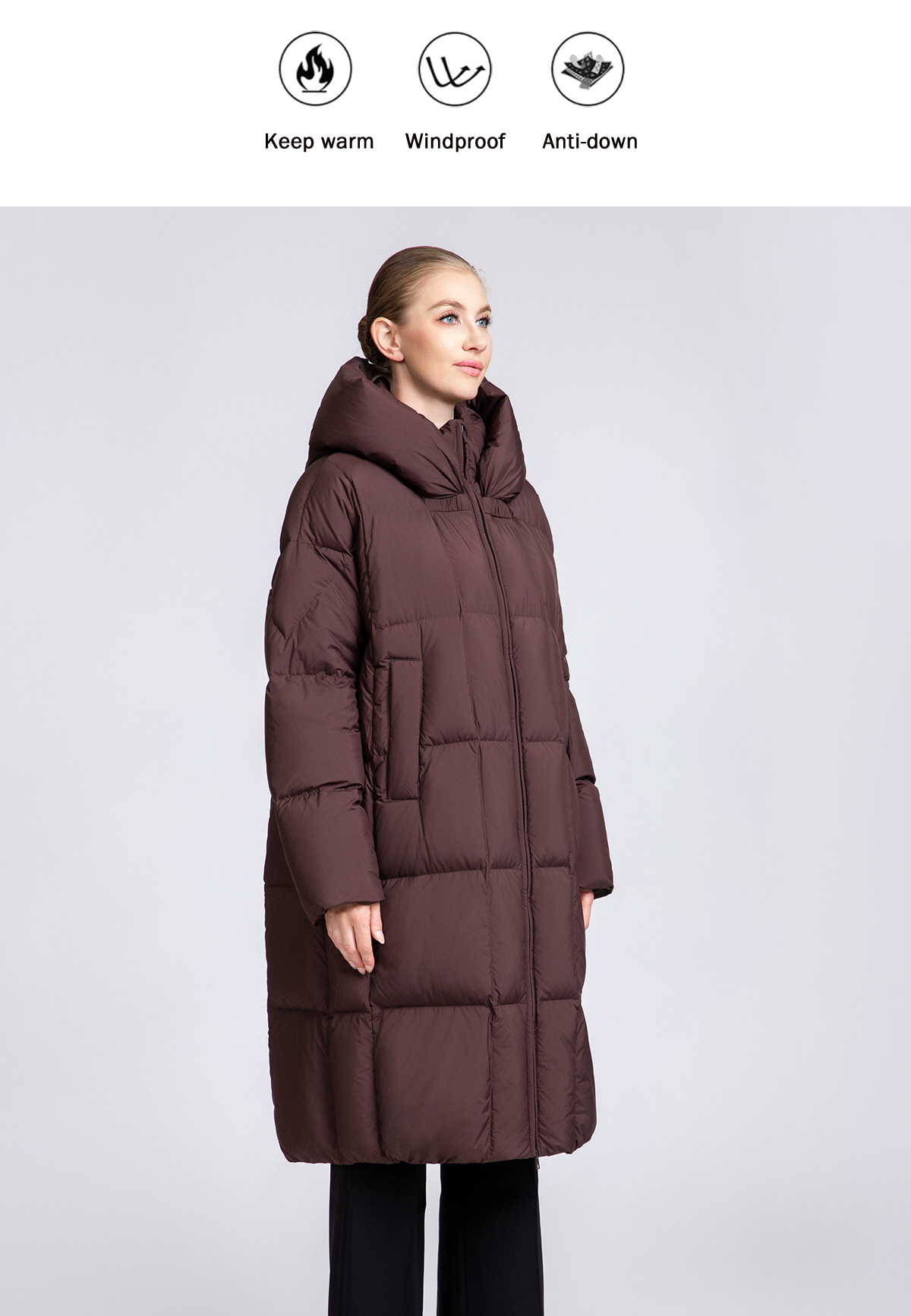 Women's Winter Knee-LengthLong Down Coat