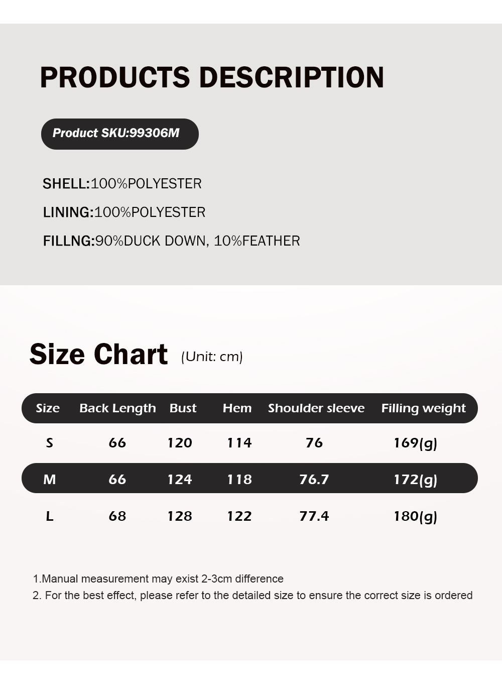 Women's short down jacket with fox fur collar