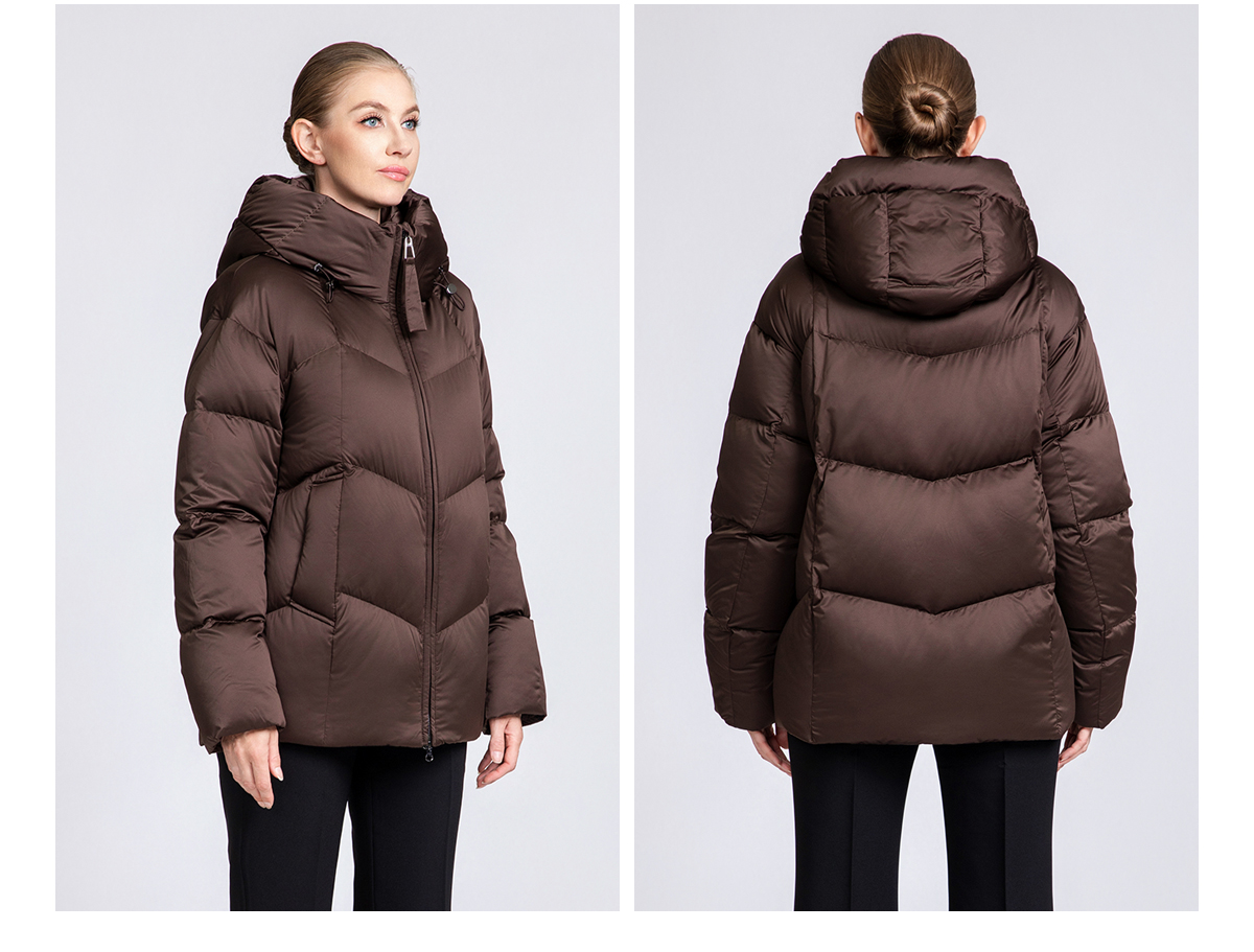 Women's 90% Duck Down Puffer Jacket with Hood