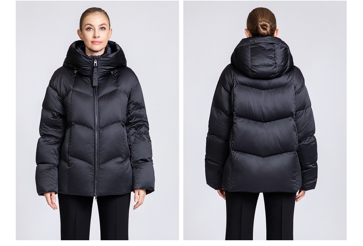 Women's 90% Duck Down Puffer Jacket with Hood