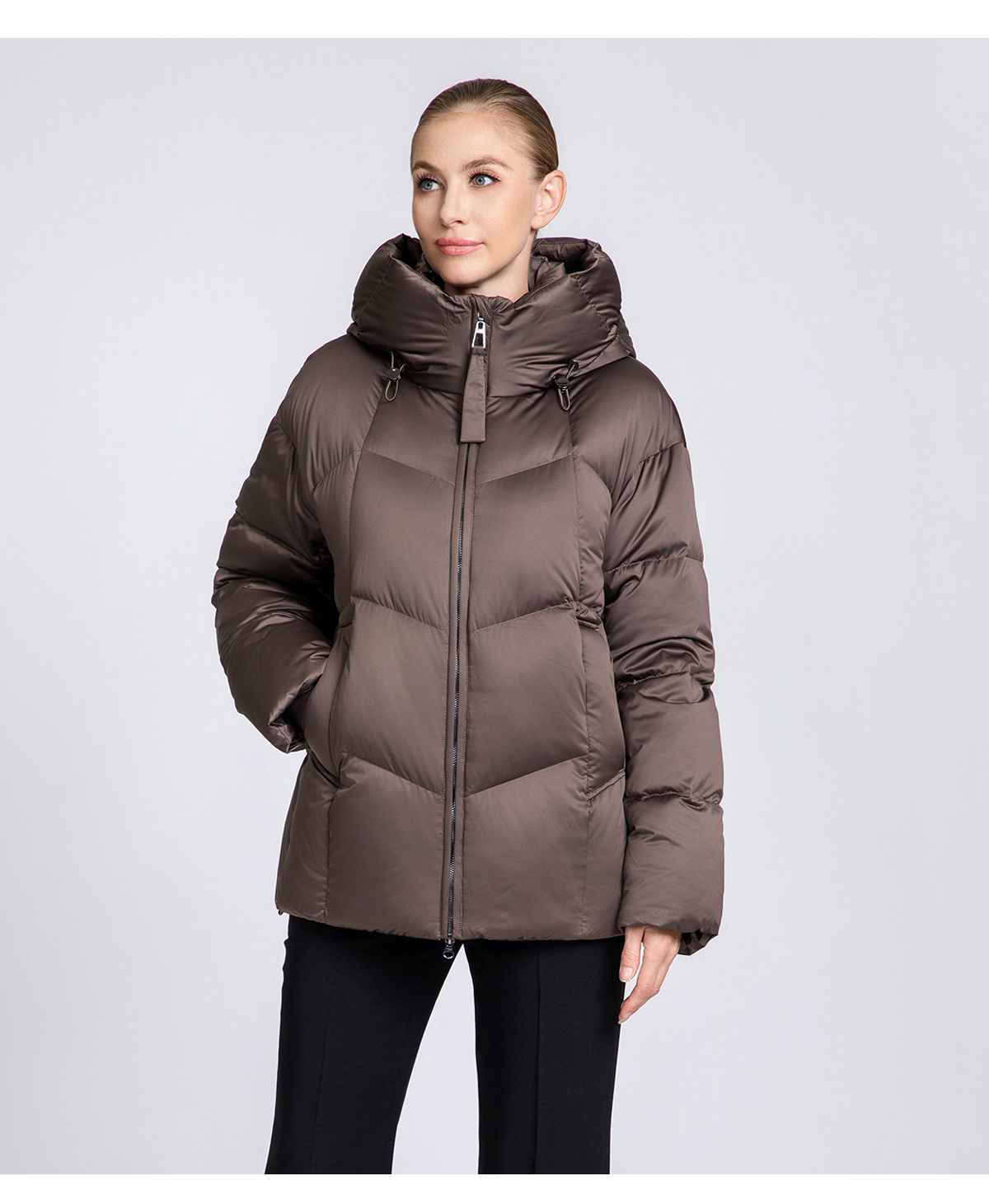 Women's 90% Duck Down Puffer Jacket with Hood