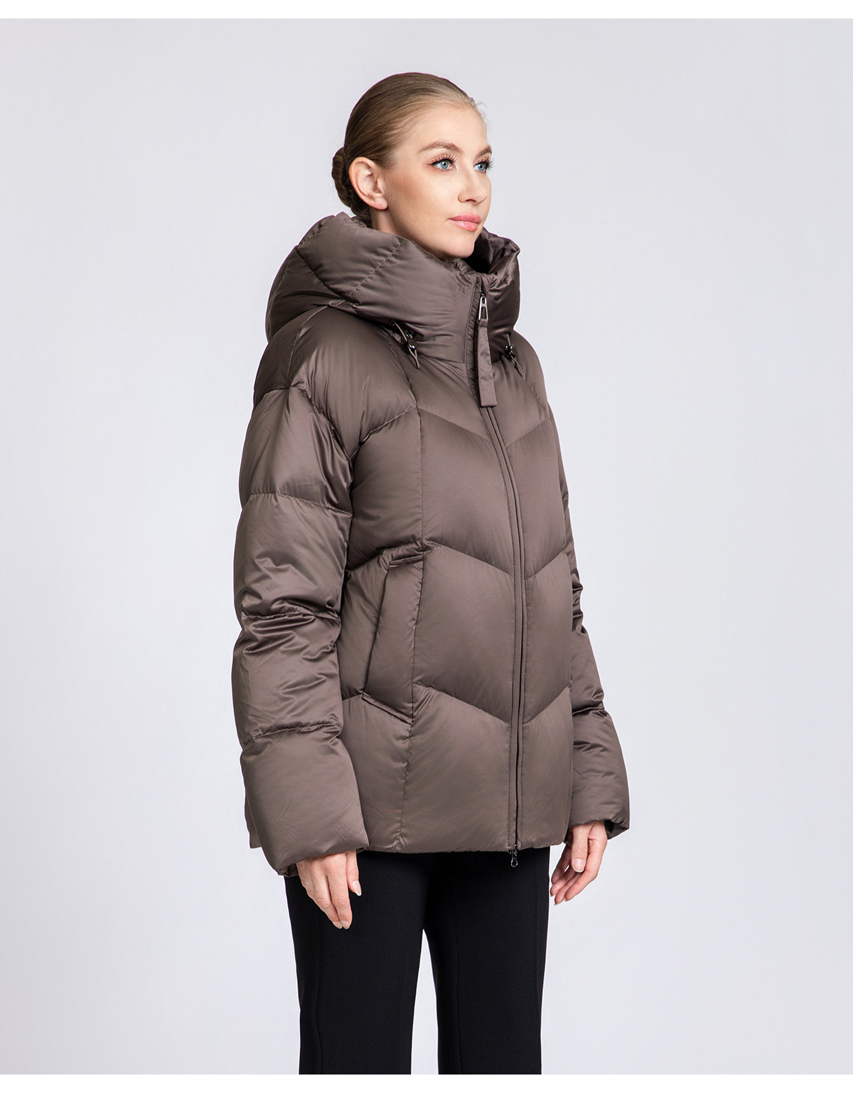 Women's 90% Duck Down Puffer Jacket with Hood