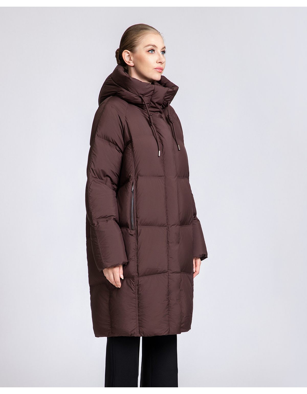 Women's Long Hooded 90% Duck Down Puffer Coat