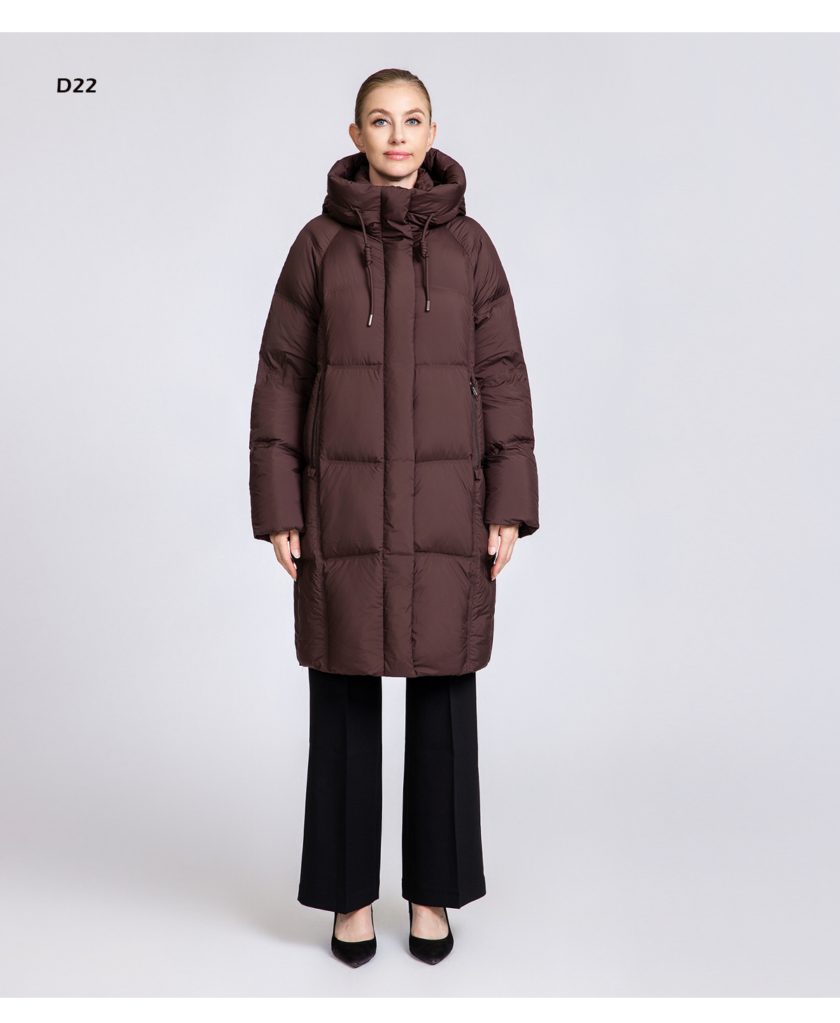 Women's Long Hooded 90% Duck Down Puffer Coat