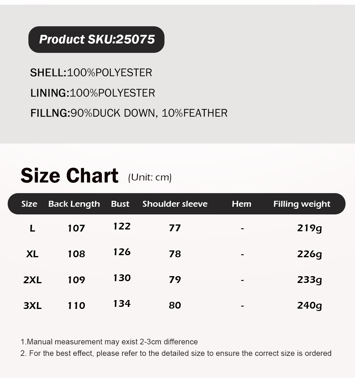 Women's 90% Duck Down Puffer Coat