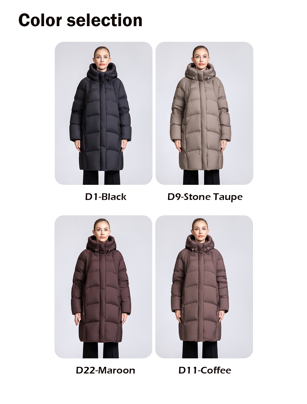 Women's 90% Duck Down Puffer Coat
