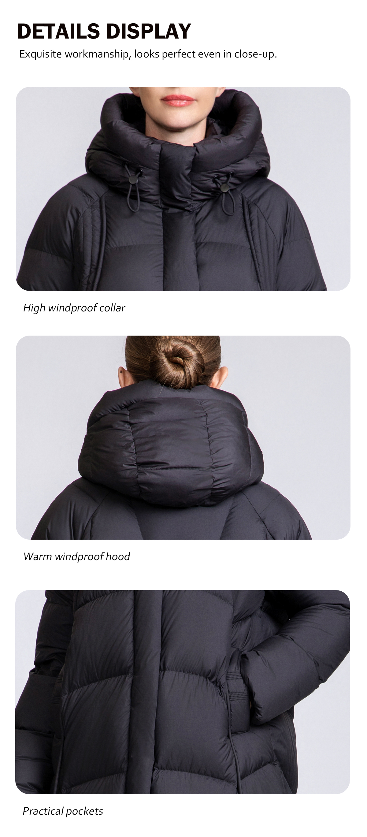 Women's 90% Duck Down Puffer Coat