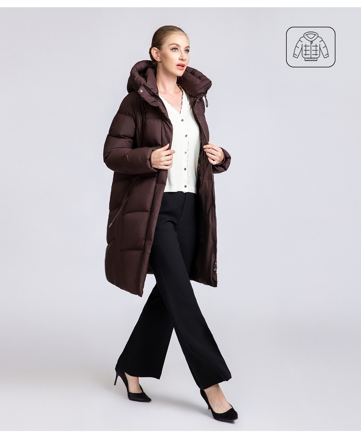 Women's 90% Duck Down Puffer Coat