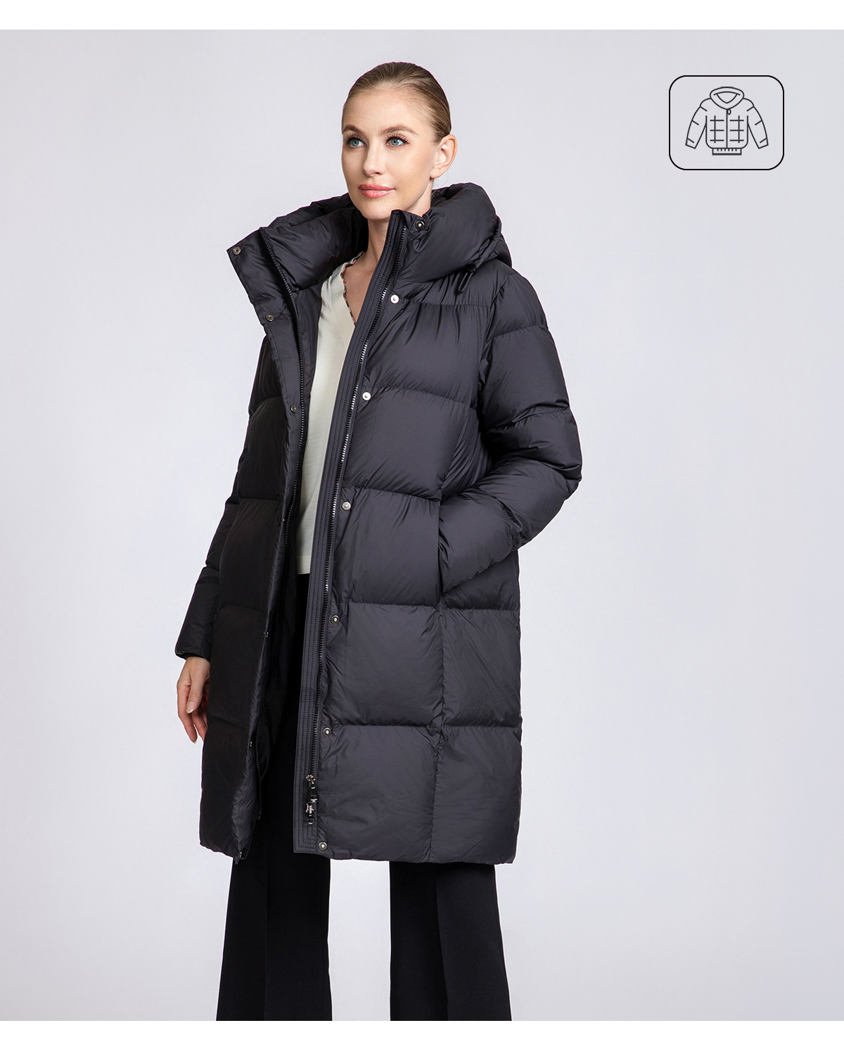 Women's 90% Duck Down Long Puffer Coat