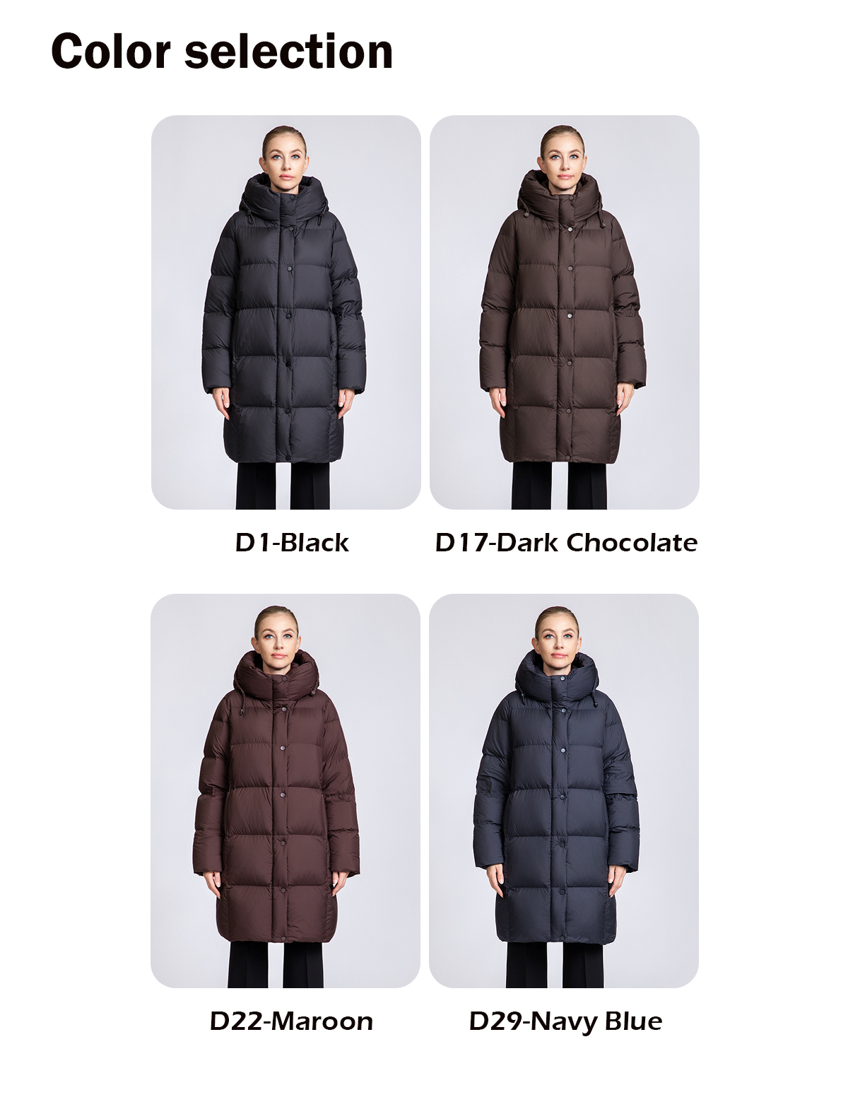 Women's 90% Duck Down Long Puffer Coat