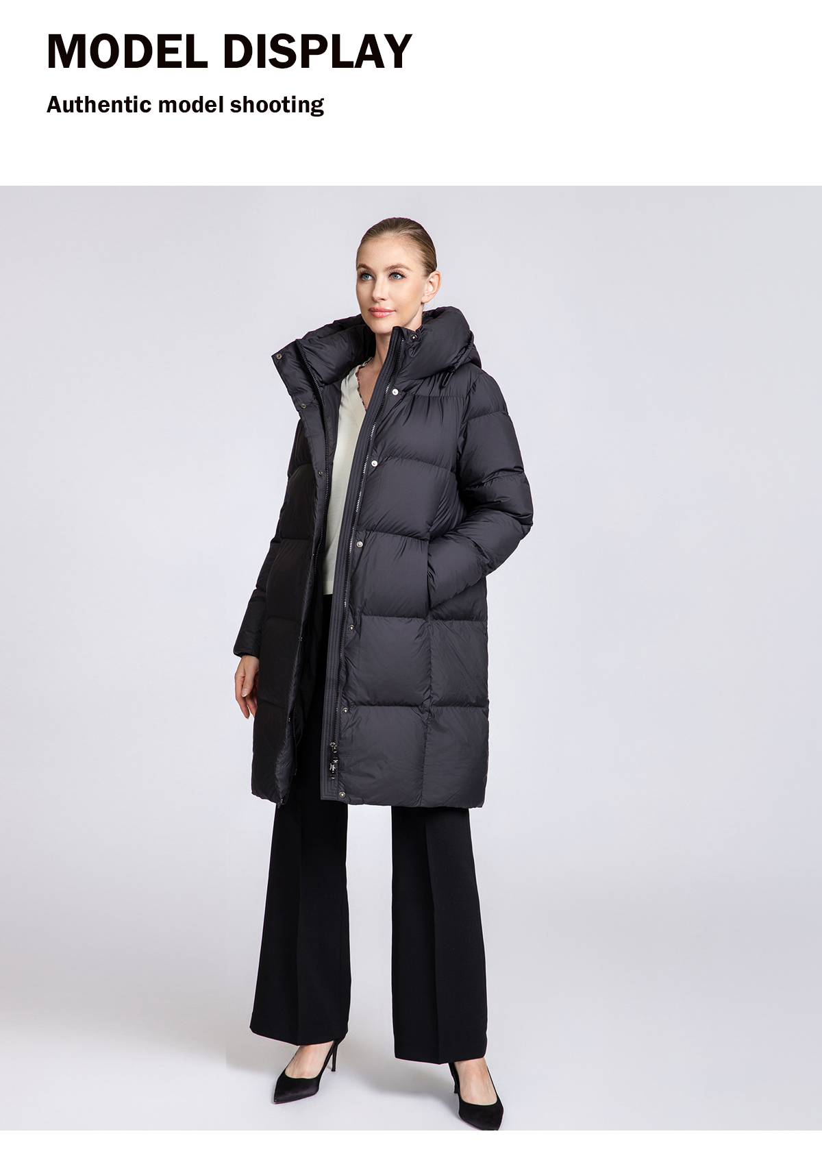 Women's 90% Duck Down Long Puffer Coat