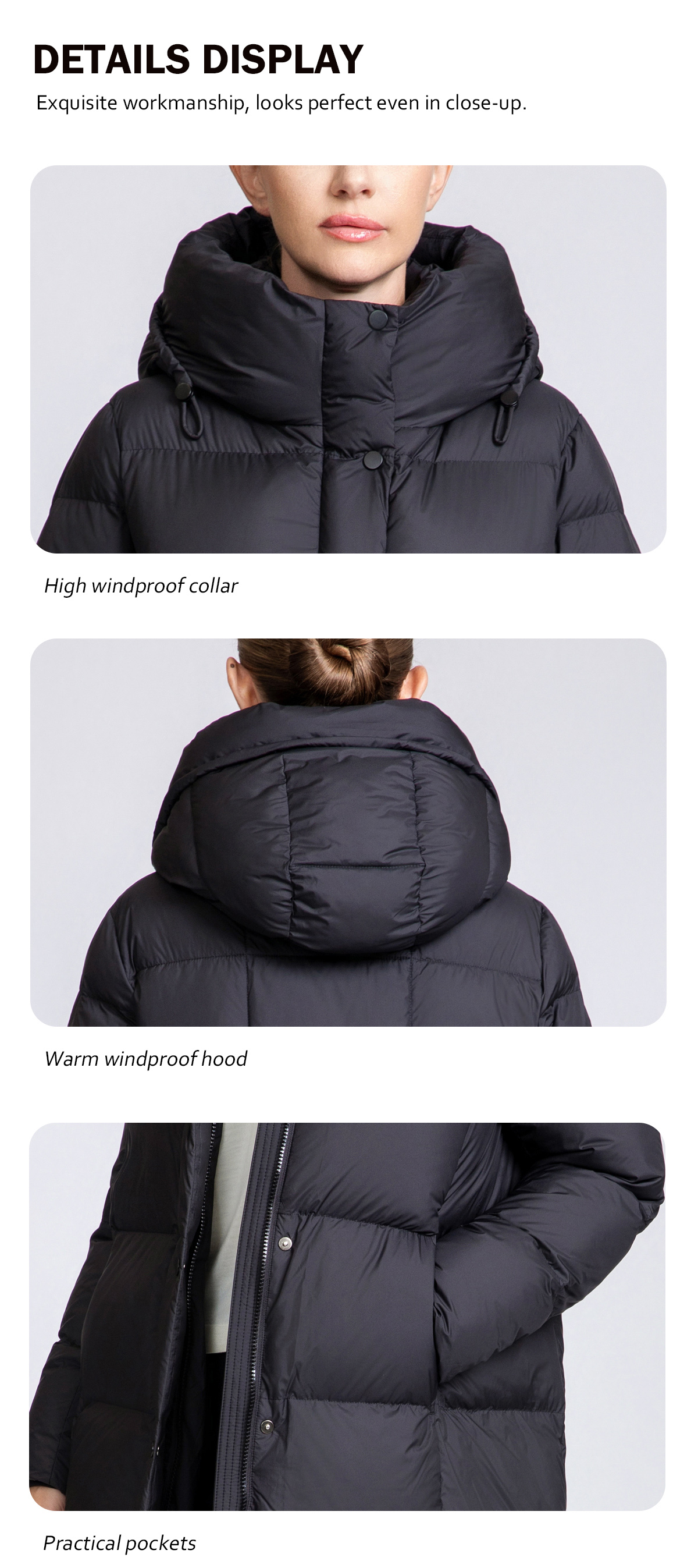 Women's 90% Duck Down Long Puffer Coat