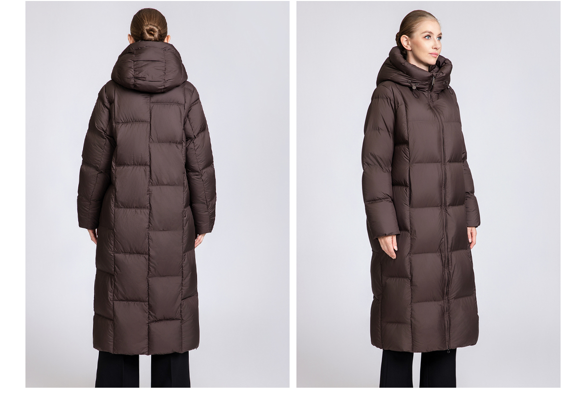 Knee-length extra-thick winter down coat