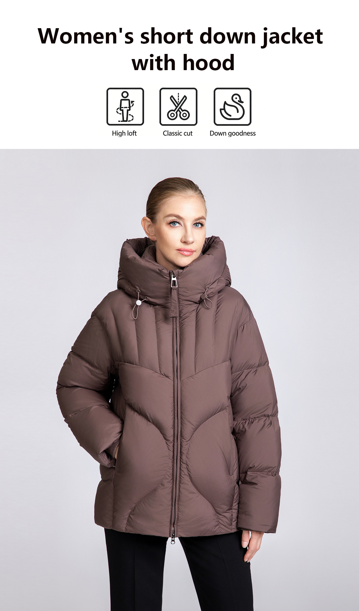 Women's Duck Down Puffer Jacket