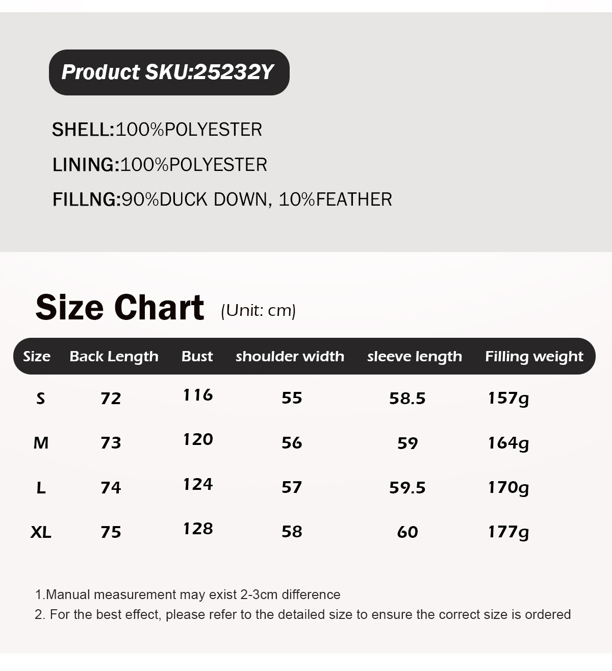 Women's Duck Down Puffer Jacket