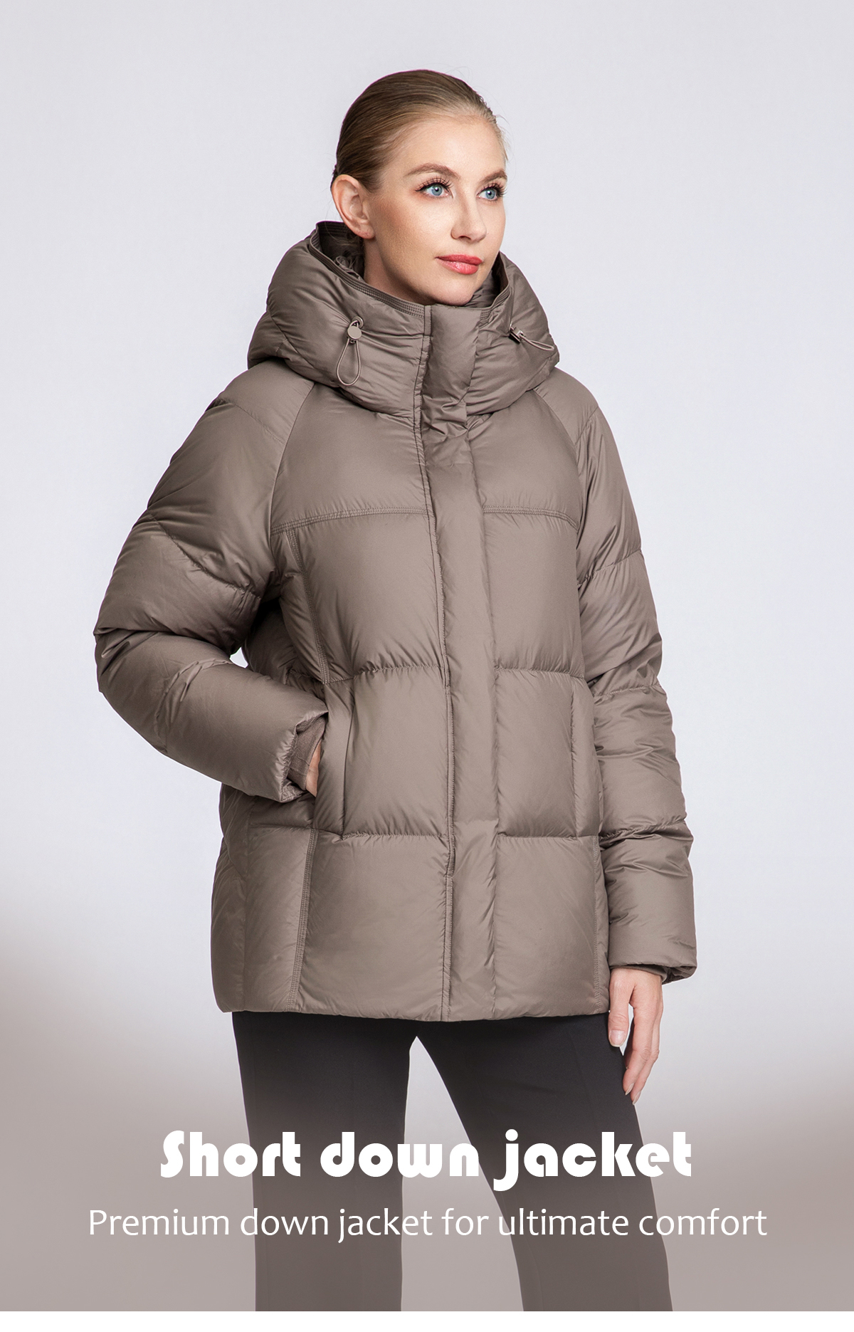 Women's Hooded Short Down Puffer Jacket