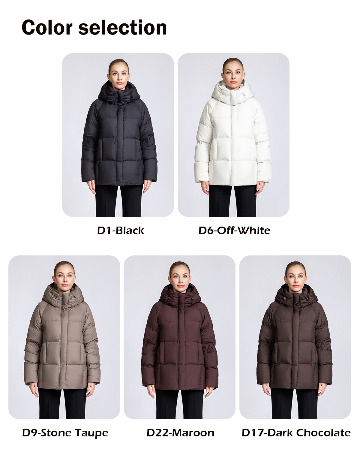 Women's Hooded Short Down Puffer Jacket