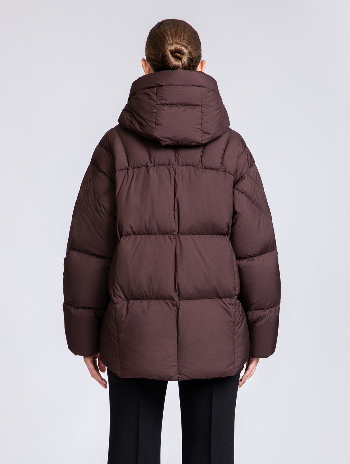 Women's Chevron-Quilted Short Down Puffer Jacket