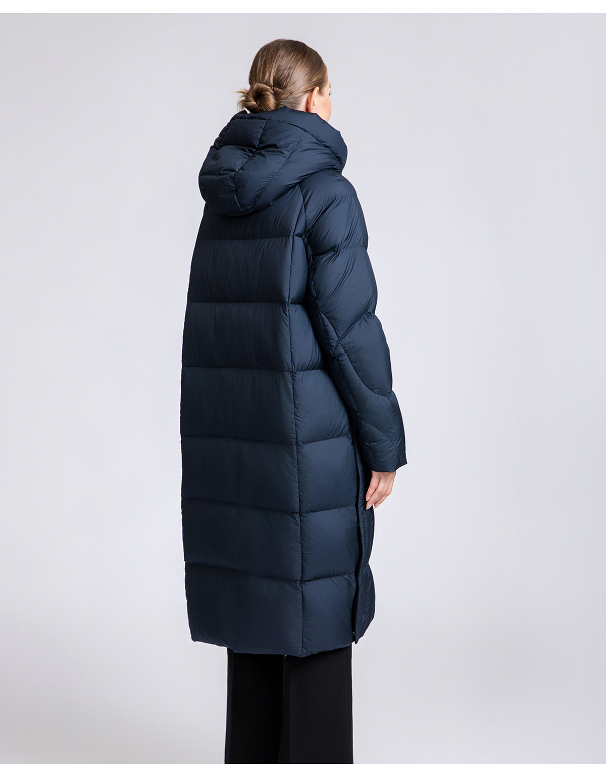 Women's Long Puffer Down Coat with Detachable Hood