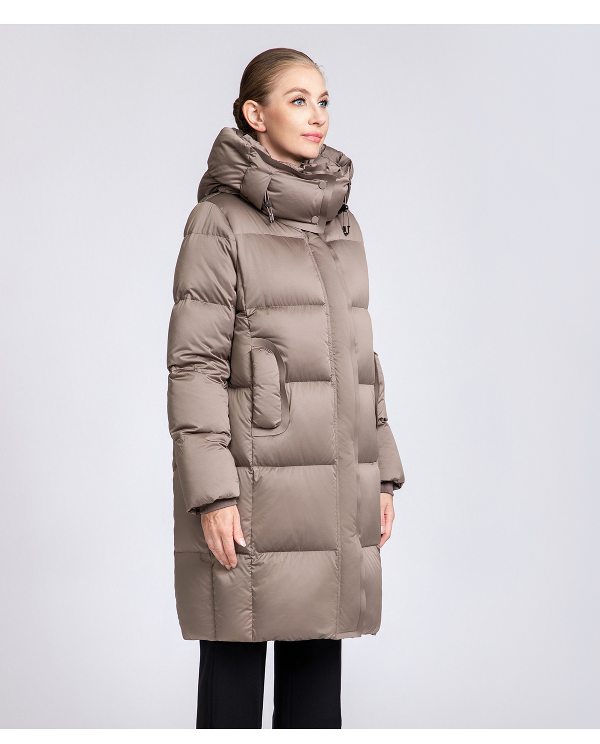 Women's Boxy-Fit Mid-Length Down Coat