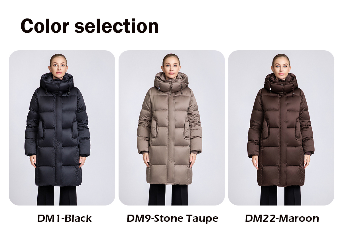 Women's Boxy-Fit Mid-Length Down Coat