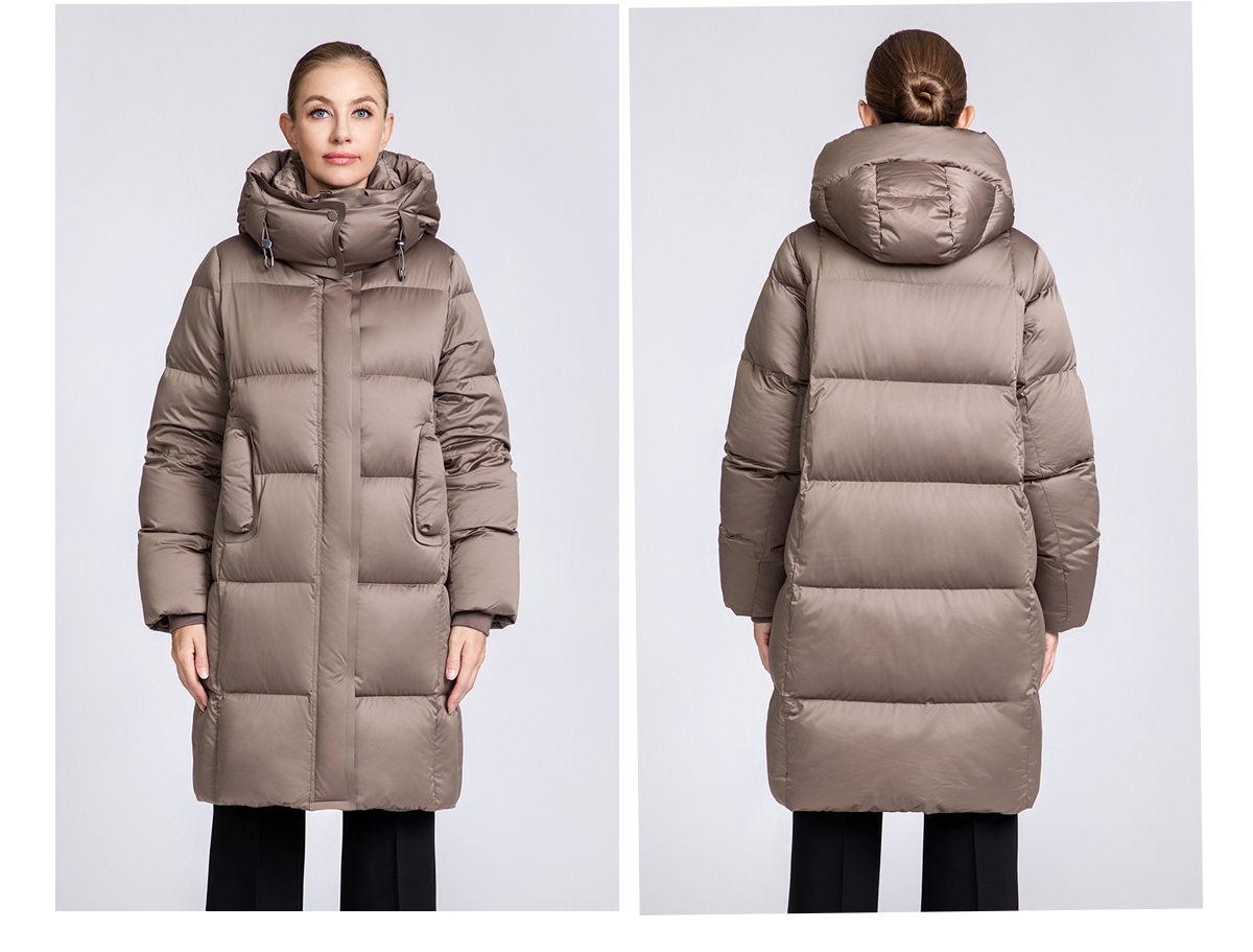 Women's Boxy-Fit Mid-Length Down Coat