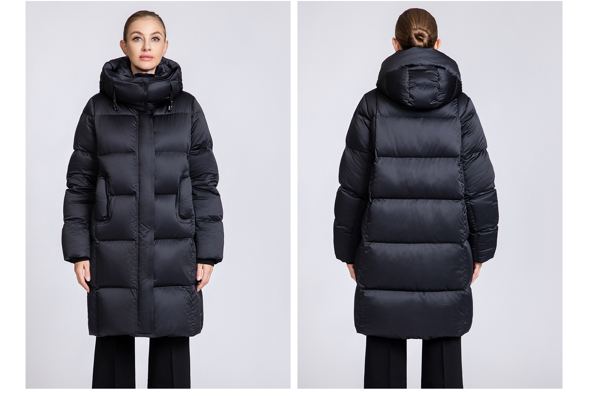 Women's Boxy-Fit Mid-Length Down Coat