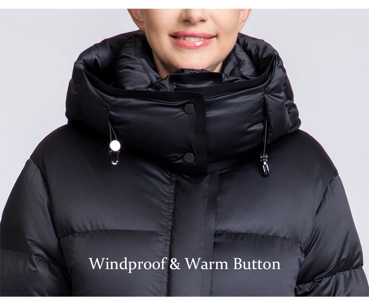 Women's Solid Color Hooded Puffer Jacket