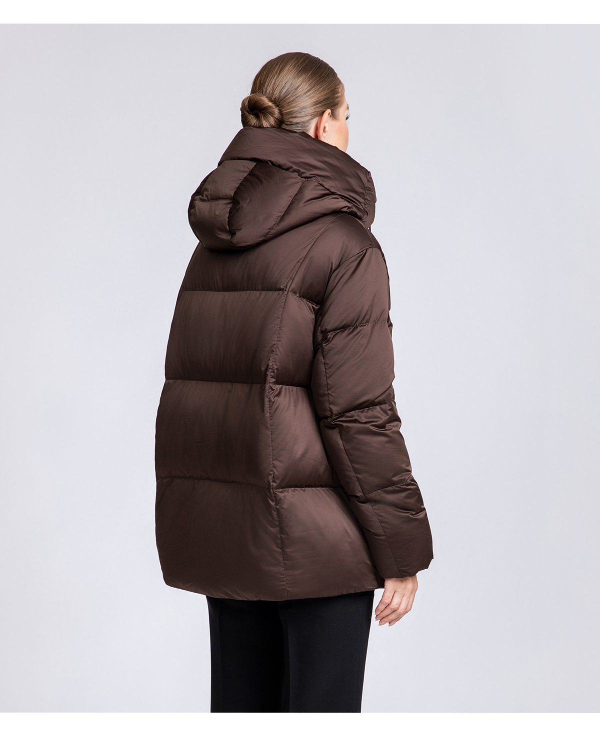 Women's Solid Color Hooded Puffer Jacket
