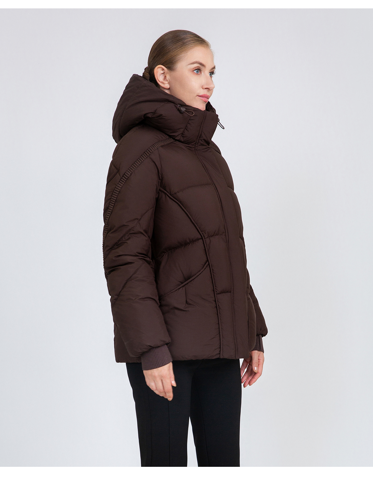 Women's Curved-Quilted Short Padded Jacket