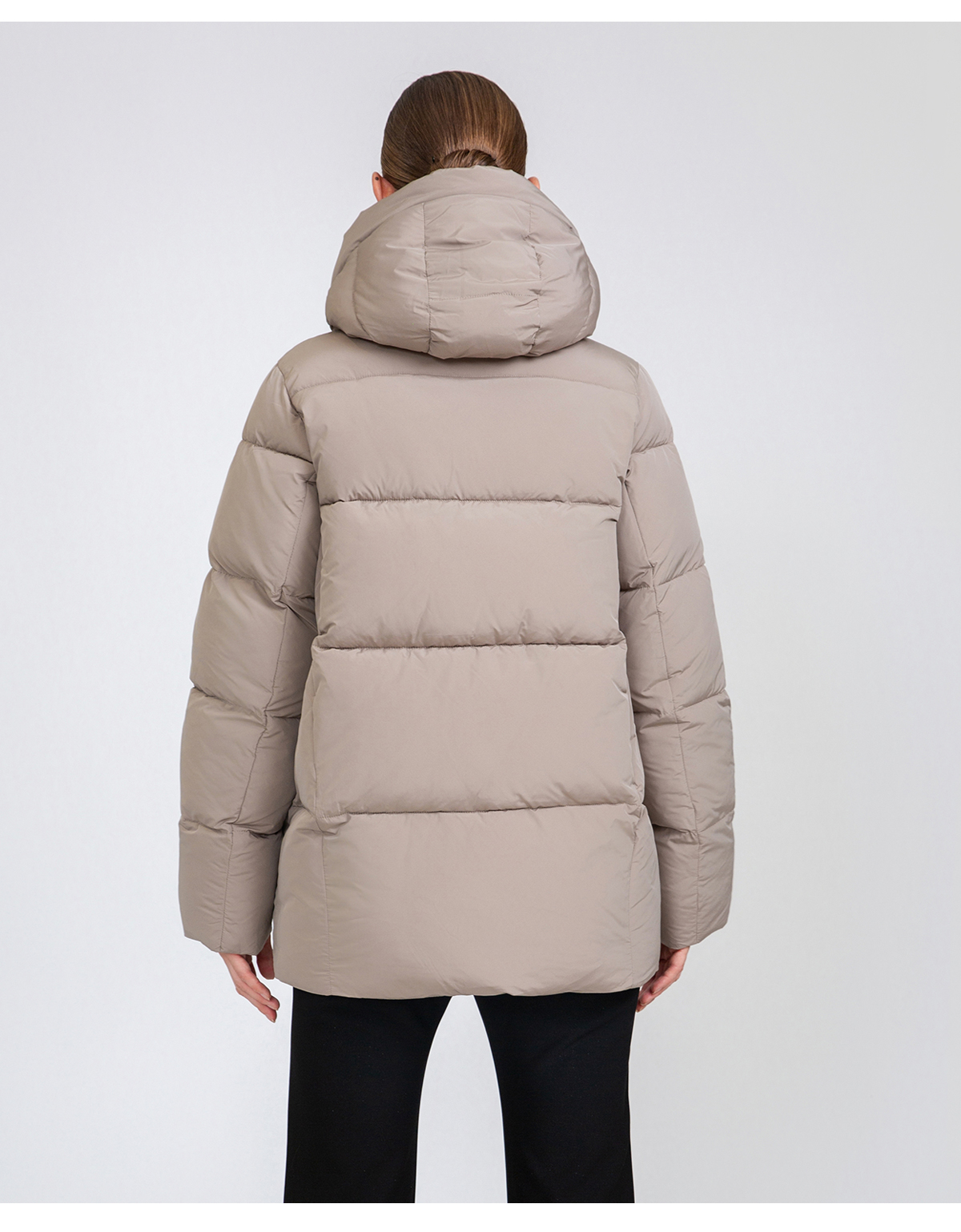 Women's Square-Quilted Mid-Length Padded Jacket